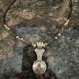 Silver Coin Pendant Necklace